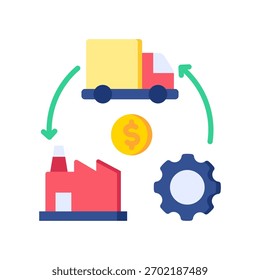 Vektorgrafik des Supply Chain-Symbols
