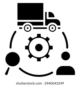 Supply Chain icon line vector illustration