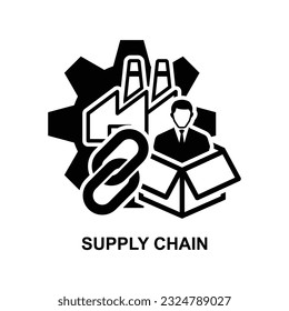 Supply chain icon.Sup Supply chain management isolated on background vector illustration.