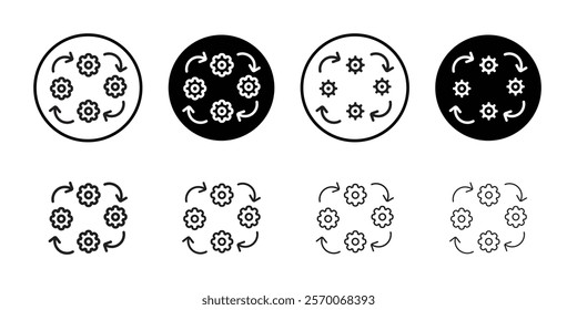 Supply chain icon Outline vector for web ui