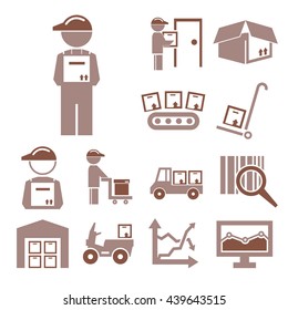 supply chain icon set
