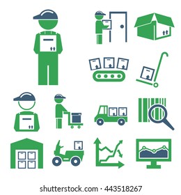 supply chain icon set