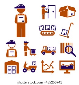 supply chain icon set
