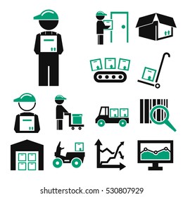 supply chain icon set