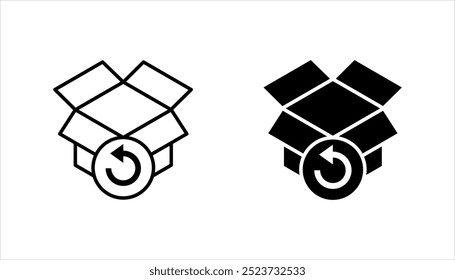 Conjunto de iconos de cadena de suministro. Símbolo de ilustración de entrega de carga sobre fondo blanco