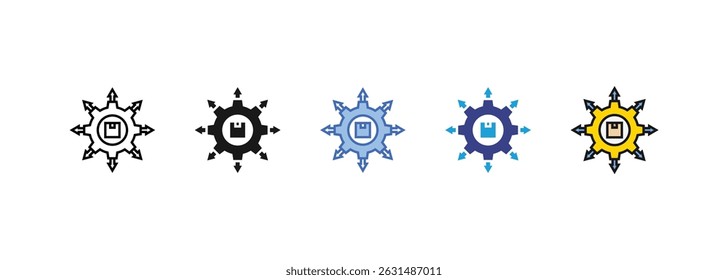 supply chain icon sets collection multi style