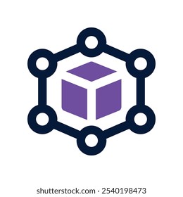 supply chain icon. vector dual tone icon for your website, mobile, presentation, and logo design.