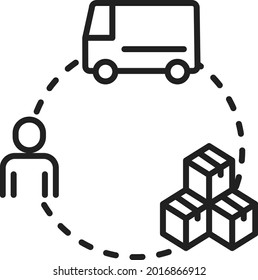 Supply chain icon , vector illustration