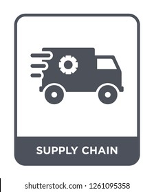 supply chain icon vector on white background., supply chain simple element illustration