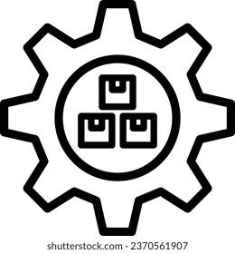 símbolo vectorial de icono de cadena de suministro