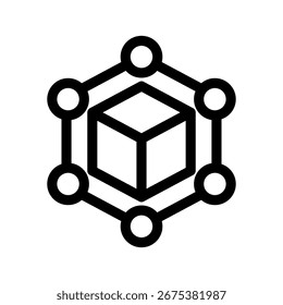 Ilustración de diseño de símbolo de Vector de icono de cadena de suministro