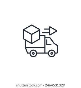 Supply chain icon. vector.Editable stroke.linear style sign for use web design,logo.Symbol illustration.