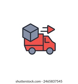 Supply chain icon. vector.Editable stroke.linear style sign for use web design,logo.Symbol illustration.