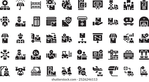 Supply chain icons High-Quality Vector Icons Collection with Editable Stroke. Ideal for Professional and Creative Projects.