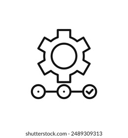 Supply chain logo sign vector outline