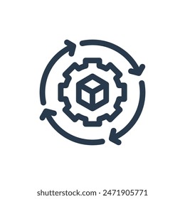 Supply Chain Management in Agriculture Vector Icon Illustration