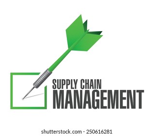 supply chain management check dart illustration design over a white background