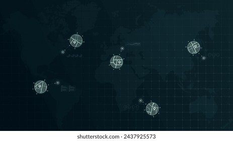 Supply chain management concept. Logistics operations control, storage of goods and services, product delivery, retail distribution, transportation abstract metaphor. Vector illustration