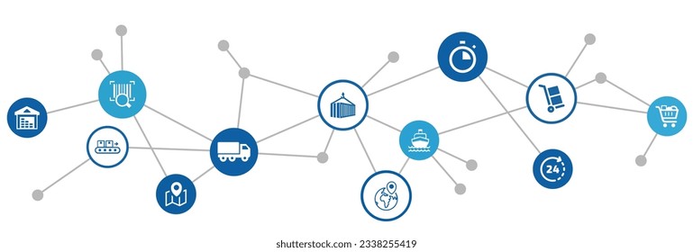 supply chain management concept - vector illustration