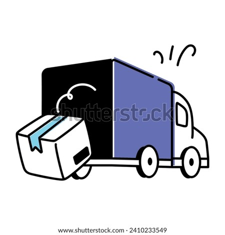 Supply Chain Management Doodle Icon