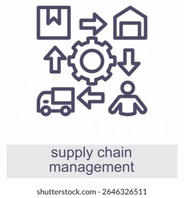 Supply Chain Management Element For Design Graphic