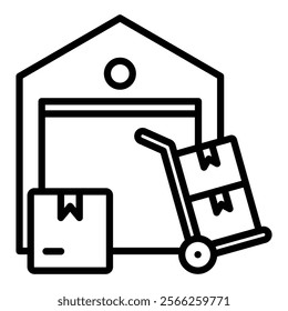 Supply Chain Management Icon Element For Design