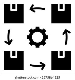 Supply Chain Management Icon Element For Design