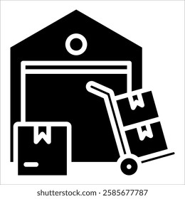 Supply Chain Management Icon Element For Design