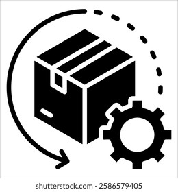 Supply Chain Management Icon Element For Design
