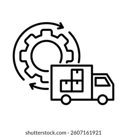 Supply Chain Management Icon Element for Design