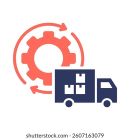Supply Chain Management Icon Element for Design