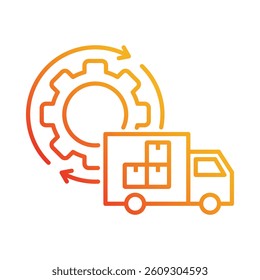 Supply Chain Management Icon Element for Design