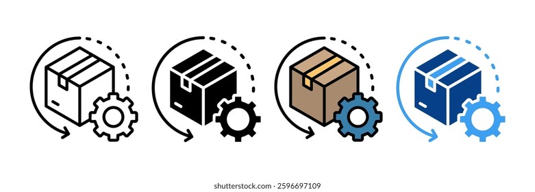Supply Chain Management Icon Set Multiple Style Collection
