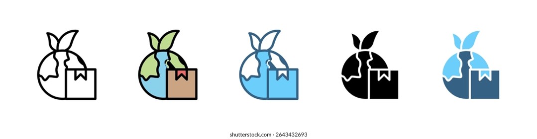 SUPPLY CHAIN MANAGEMENT icon set with various styles and colors