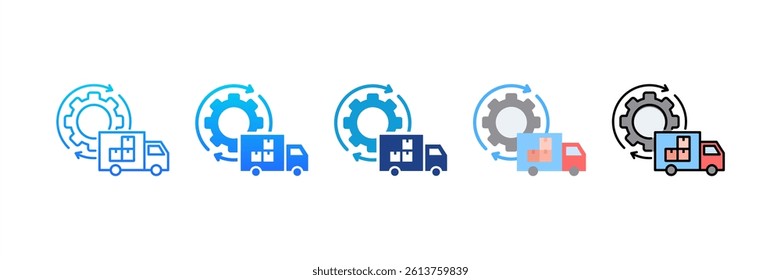 Supply Chain Management icon sheet multiple style collection