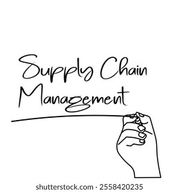 supply chain management text design concept
