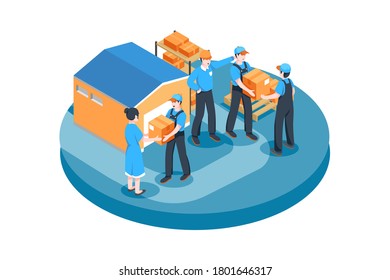Vektor-Illustrationskonzept für das Supply Chain Management