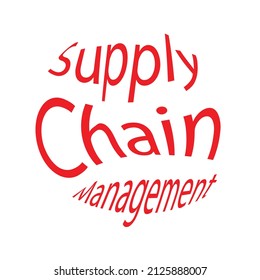 The supply chain management written in circle - Design Illustration 