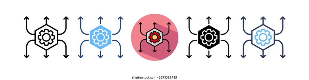 Supply Chain-NetzwerksymbolMehrere Vektorgrafiken