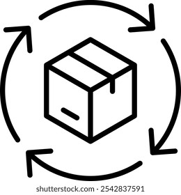 Supply Chain Optimization line icon