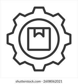Supply Chain Optimization Outline Icon Vector Illustration