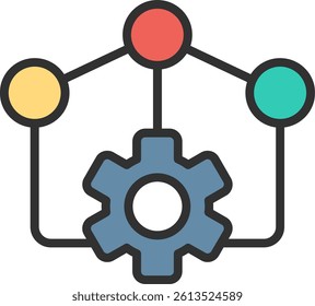 Supply chain Outline Filled Style Icon