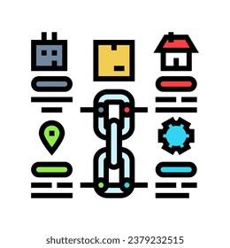 supply chain planning logistic manager color icon vector. supply chain planning logistic manager sign. isolated symbol illustration