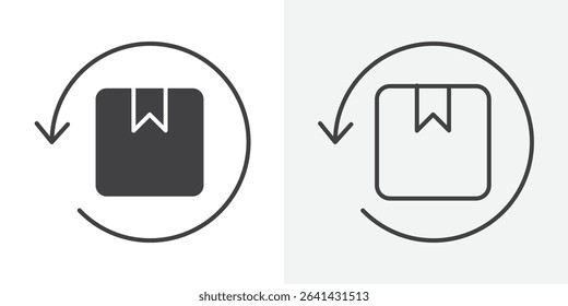 Supply chain process icon Line graphics illustration