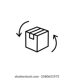 Supply chain process icon Vector logo set flat