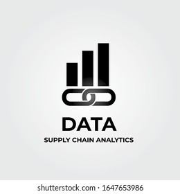 Supply Chain, Progress Chart Bars, Financial Success, Vector Logo/icon