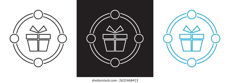 Supply chain related icon. Vector for websites, mobile interfaces, presentations, banner, visual branding etc. Vector illustration. isolated on white and black background. EPS 10