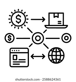 Supply Chain Research Outline icon 