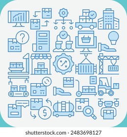 Supply Chain Vektorgrafik Design Icon Pack für Download for Business 