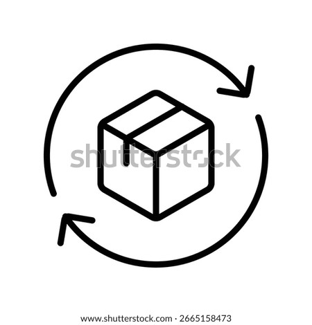 Supply Chain Vector for End-to-End Manufacturing Flow, Goods movement icon, sourcing to delivery system
